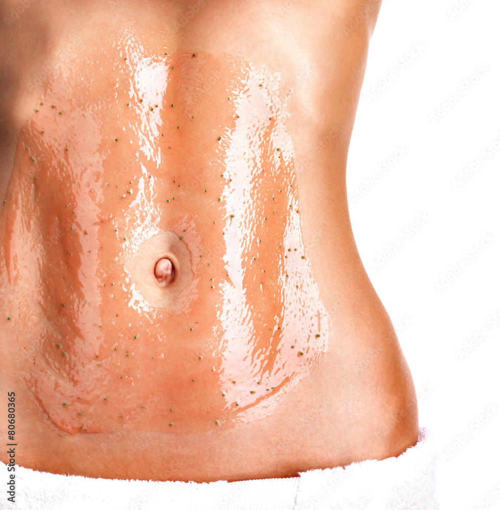 Beautiful body with scrub Beautiful body with scrub