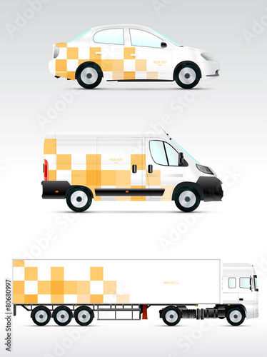 Template vehicle for advertising