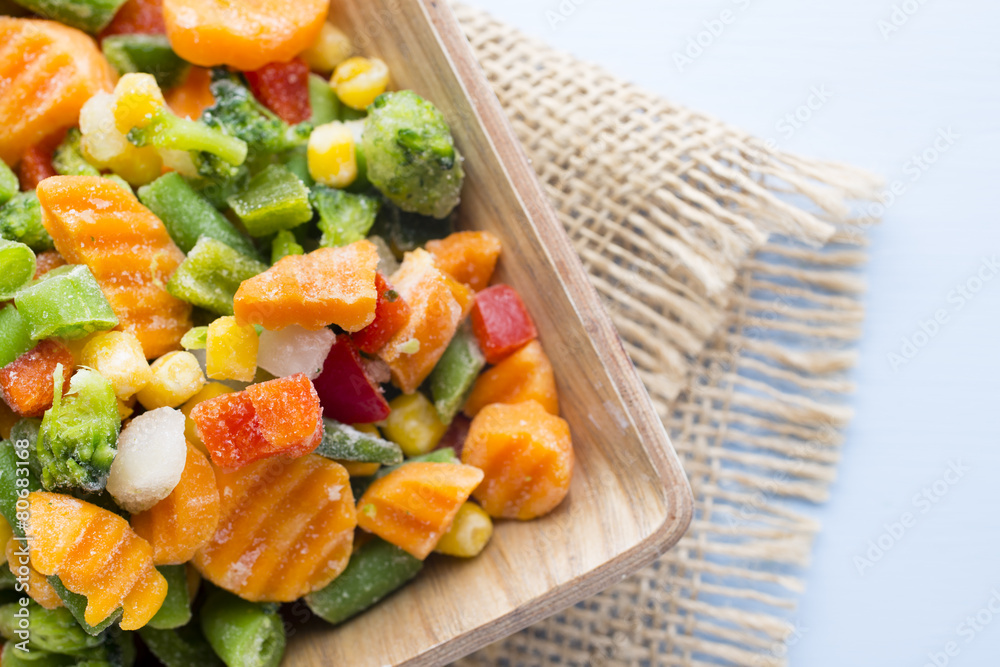 Frozen vegetables. Frozen vegetables.