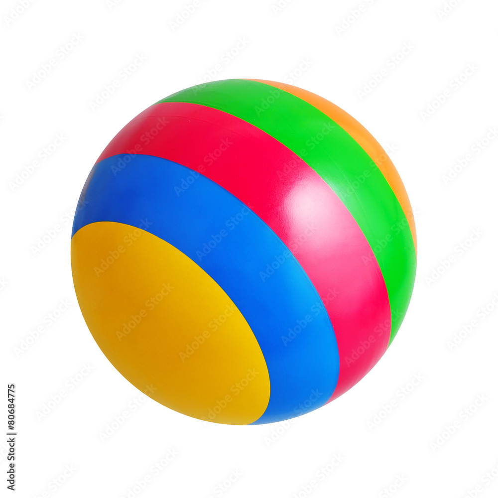beach bright toy ball on the isolated background beach bright toy ball on the isolated background