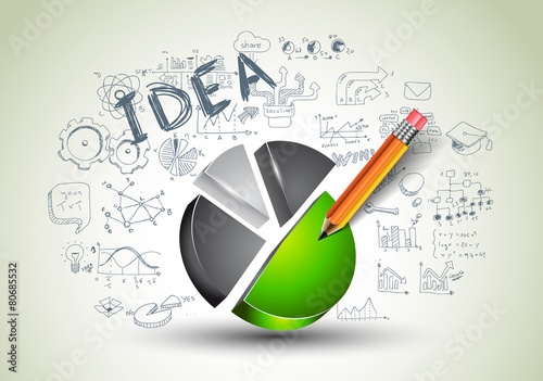 Infographic teamwork and brainstorming with Sketches.