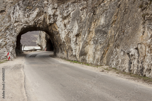 Narrow route and small tunnel - Golubac  Serbia.