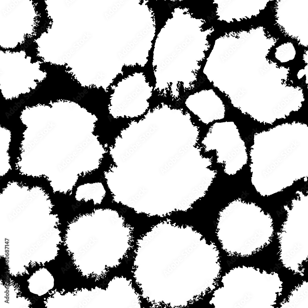 Black watercolor spots seamless pattern. Black watercolor spots seamless pattern.