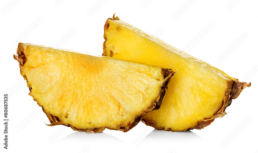 pineapple slices isolated on white background pineapple slices isolated on white background