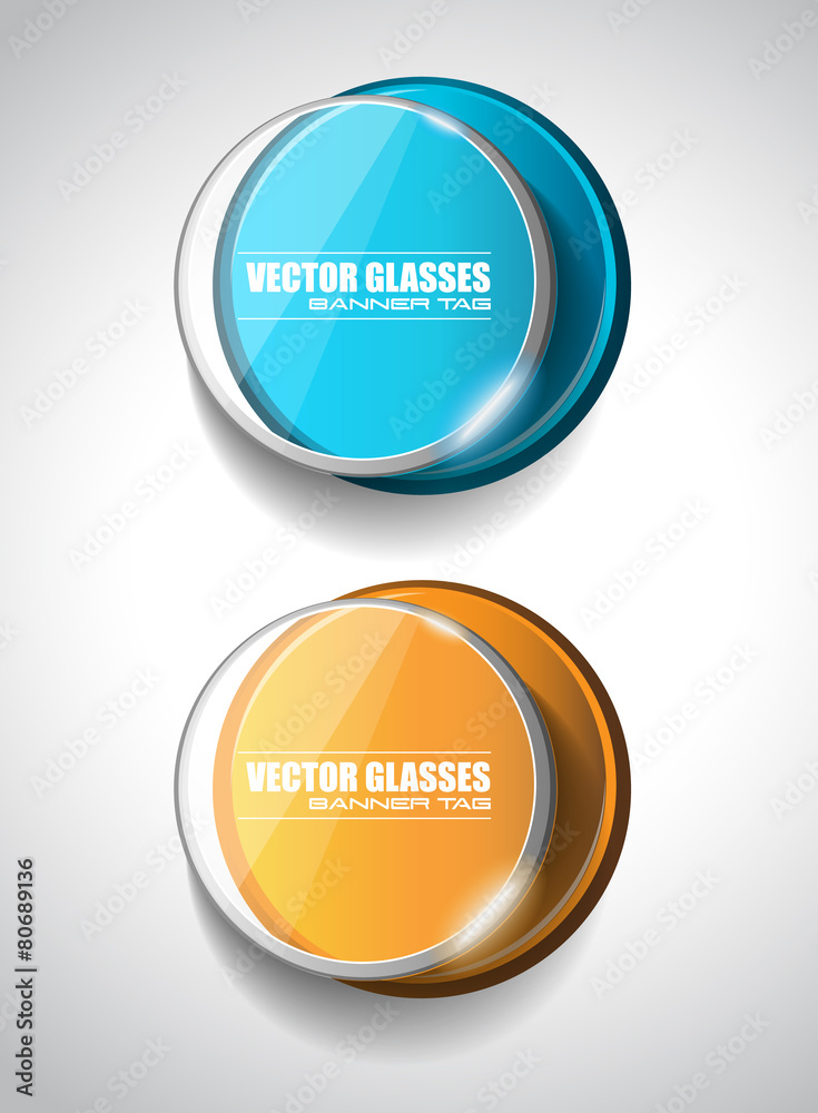 Glass Banner with Abstract Shape and glossy effect Glass Banner with Abstract Shape and glossy effect