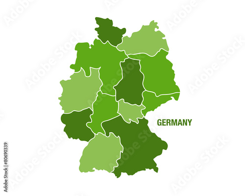 Germany map with regions