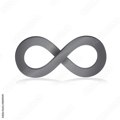 Infinity symbol in pink 3d
