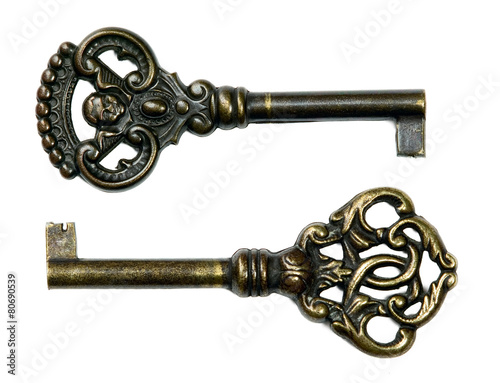 Old vintage metal key