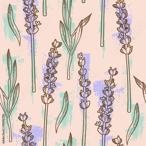 Fototapeta Naklejka Na Ścianę i Meble -  Lavender seamless background