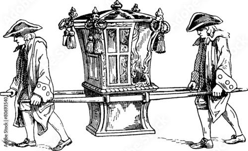 Vintage Illustration palanquin