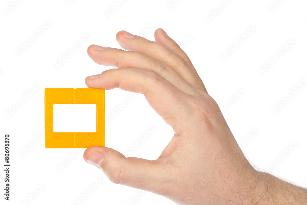 Photo frame for slide in hand Photo frame for slide in hand