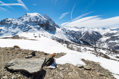 Majestic mountain peaks in the Alps photo