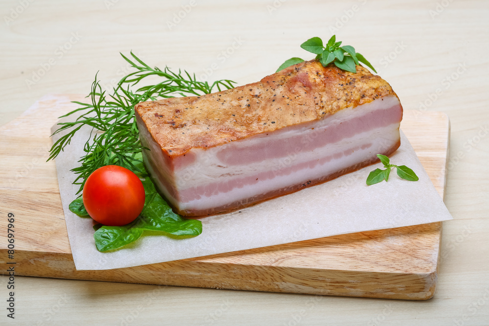Raw bacon Raw bacon