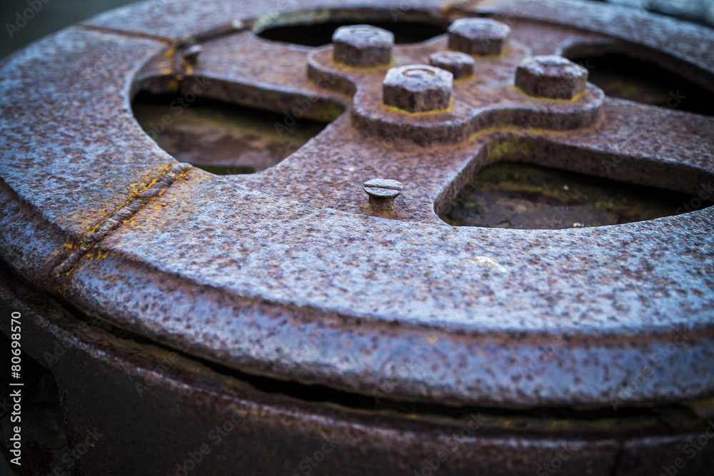 Rusted steel wheel