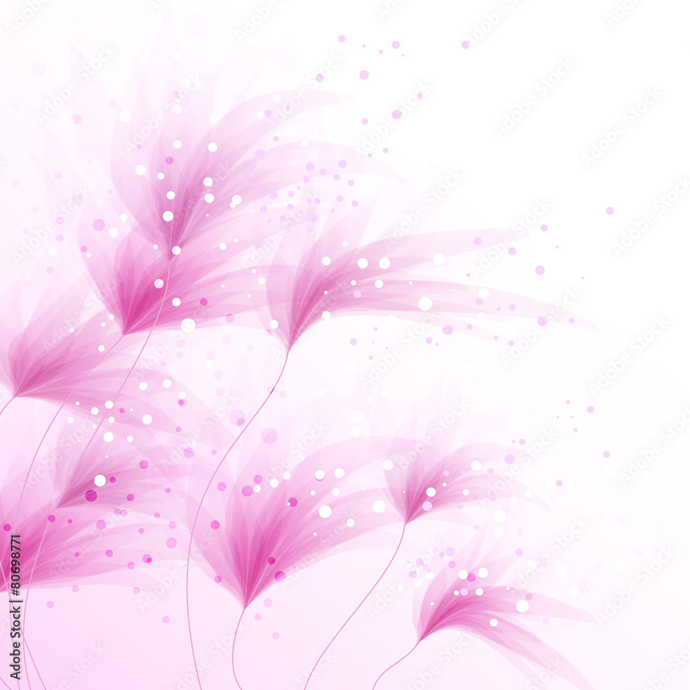vector background with flowers