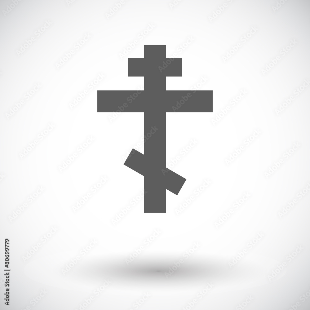 Cross single flat icon. Cross single flat icon.