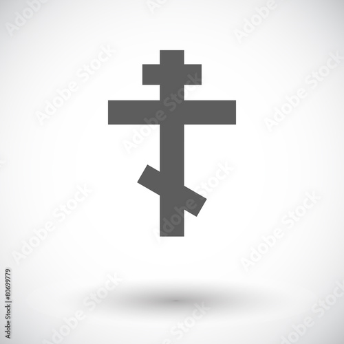 Cross single flat icon.