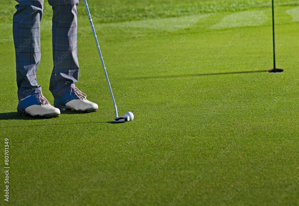 Obraz premium golfer on green