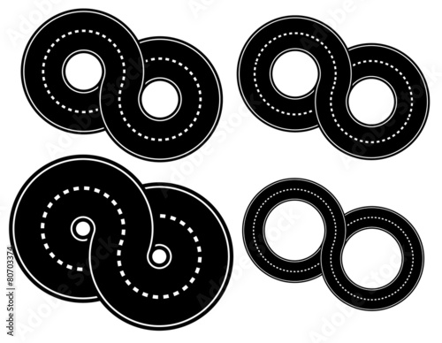 8 Shaped Roads - Thiner and Thicker Versions
