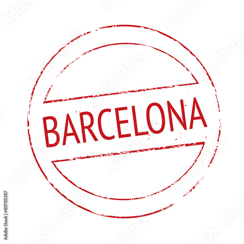 vector stamp of Barcelona