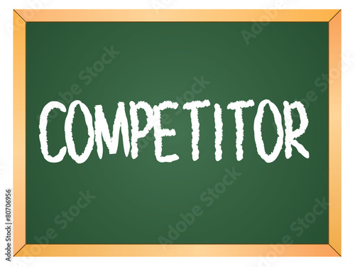 competitor word on chalk board