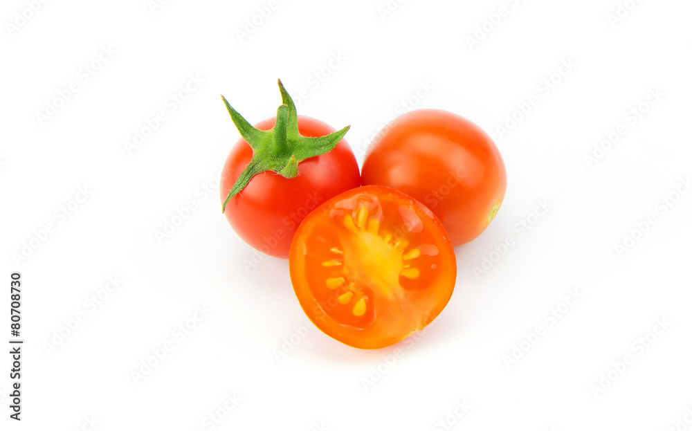Red tomato isolated on white background Red tomato isolated on white background