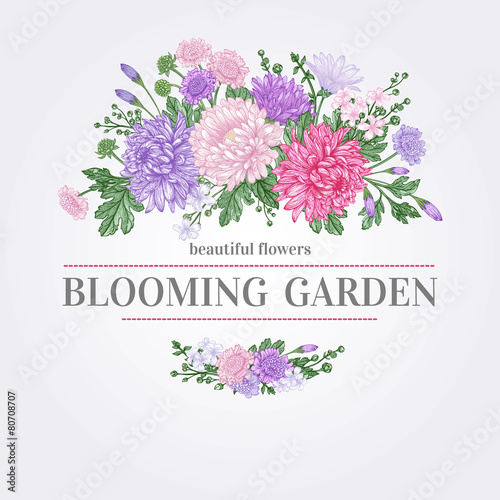 Card with flowers.
