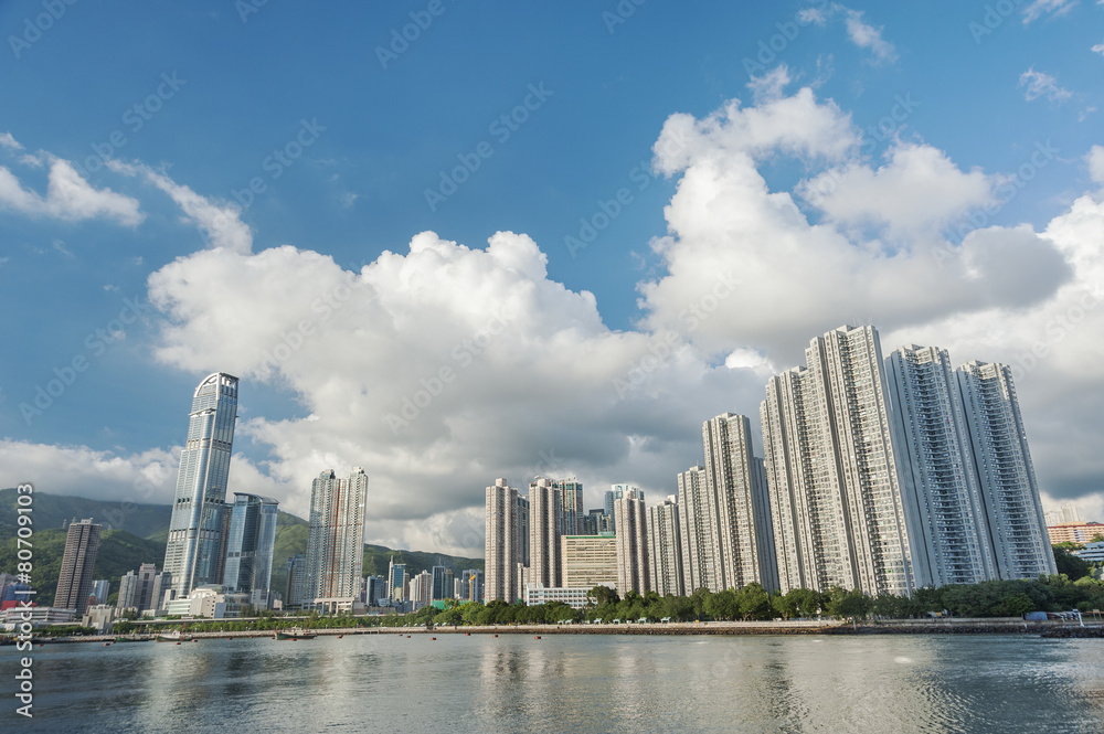 Skyline of Hong Kong City