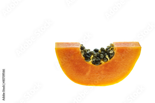 Thai papaya isolated on white