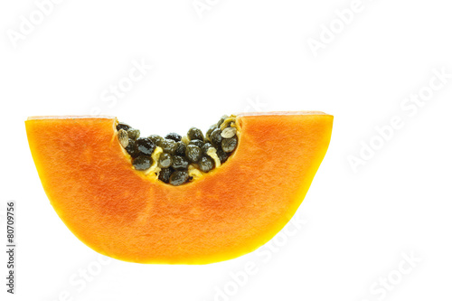 Thai papaya isolated on white