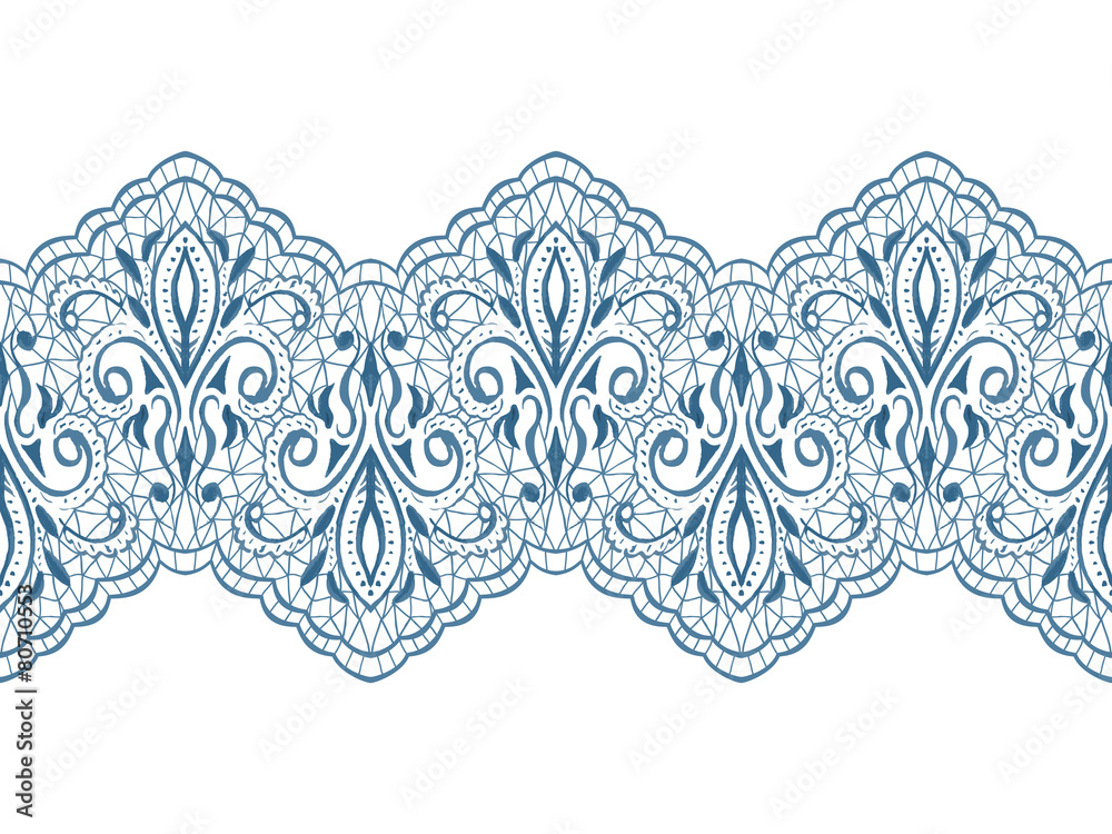 Decorative seamless lace pattern