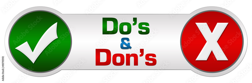 Dos Donts Red Green Two Circles Dos Donts Red Green Two Circles