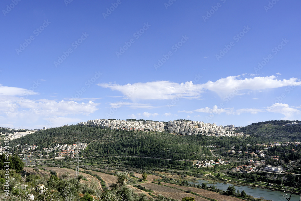 Panoramic view of Jerusalem suburbs.