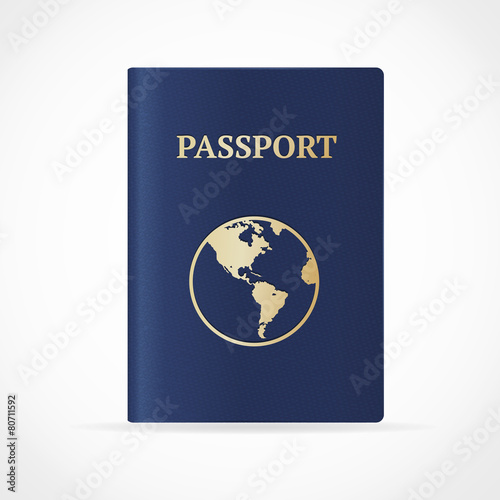 Vector passport. Flat Design