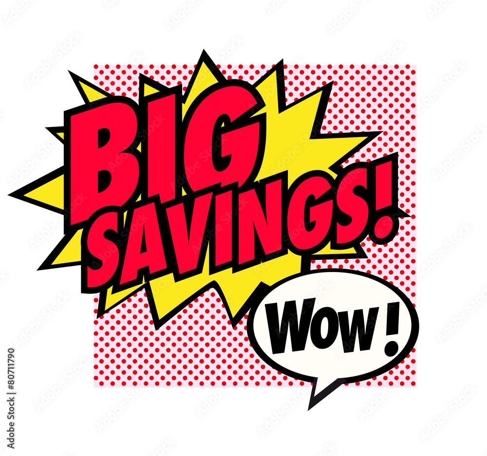 Big savings Stock Vector Adobe Stock