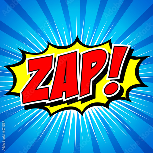 Zap! - Comic Speech Bubble, Cartoon photo