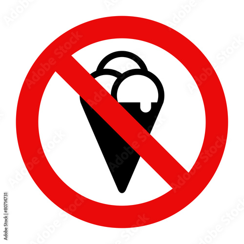 No eating sign
