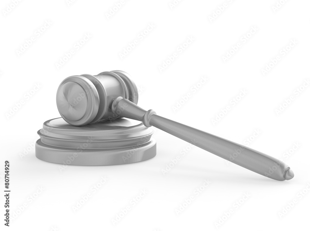 steel gavel and soundboard on white background. LAW concept steel gavel and soundboard on white background. LAW concept