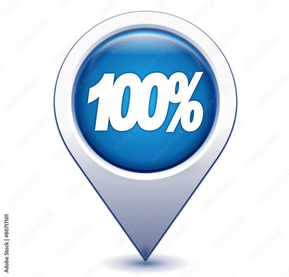 100 pour 100 sur marqueur géolocalisation bleu 100 pour 100 sur marqueur géolocalisation bleu