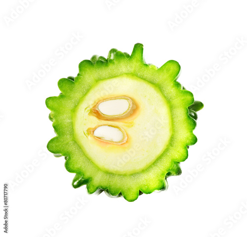 Bitter melon isolated on white background