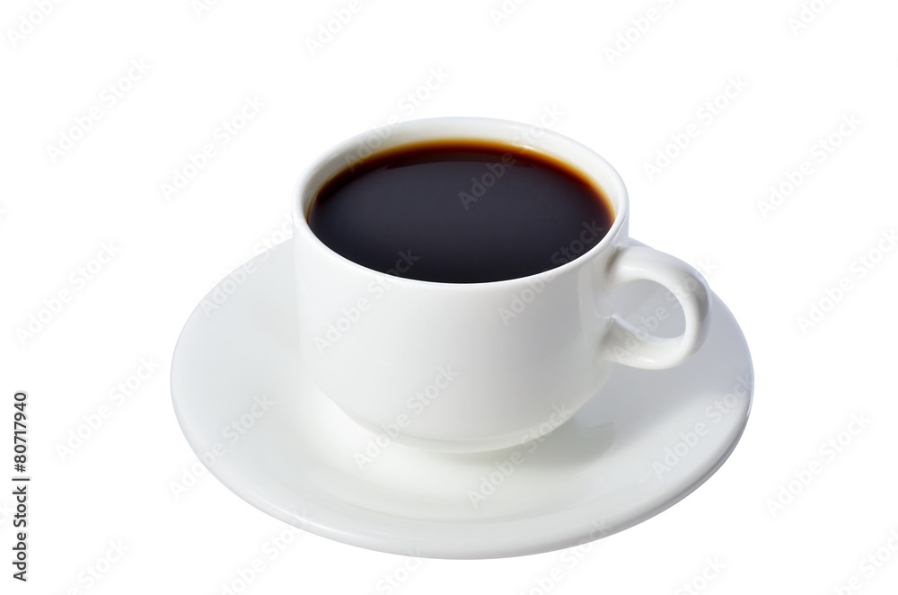 white cup of black coffee