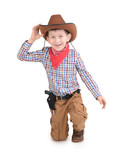 cowboy dressing his hat