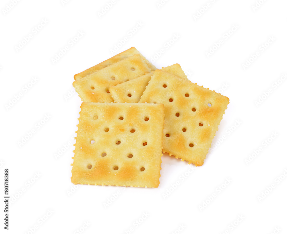 Cracker isolated on white background Cracker isolated on white background