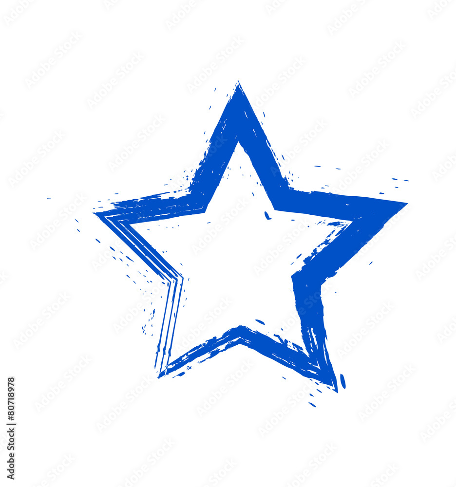 Obraz premium Grunge Blue Star