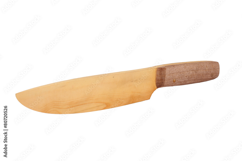 The Wooden Table Knife on the white background The Wooden Table Knife on the white background