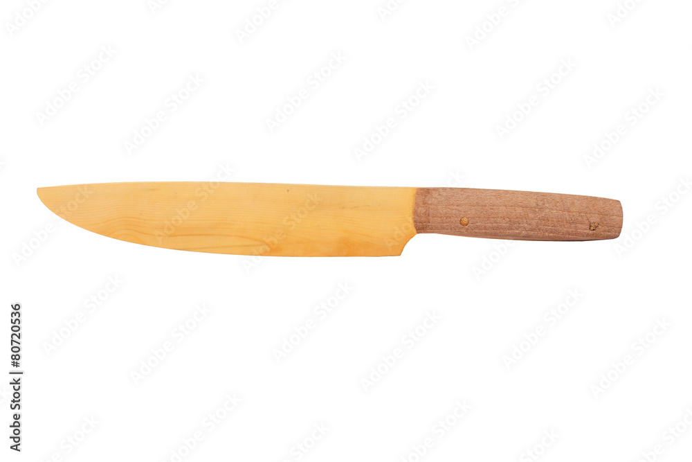 The Wooden Table Knife on the white background The Wooden Table Knife on the white background