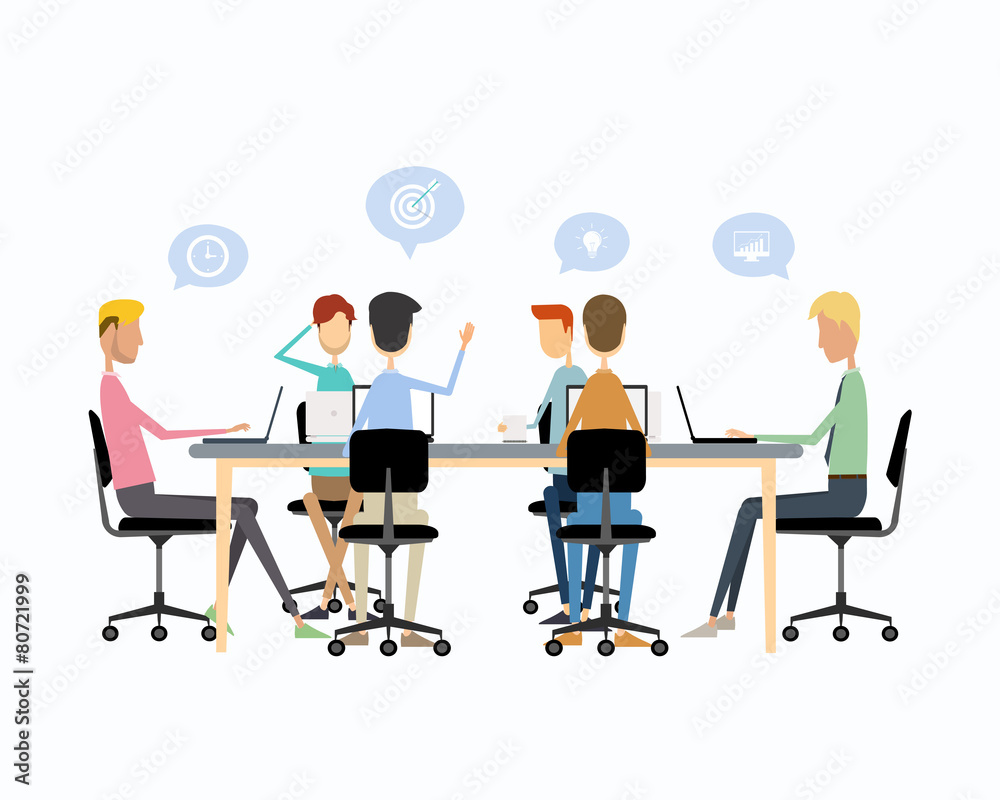 business teamwork meeting  brainstorm and  talking on work