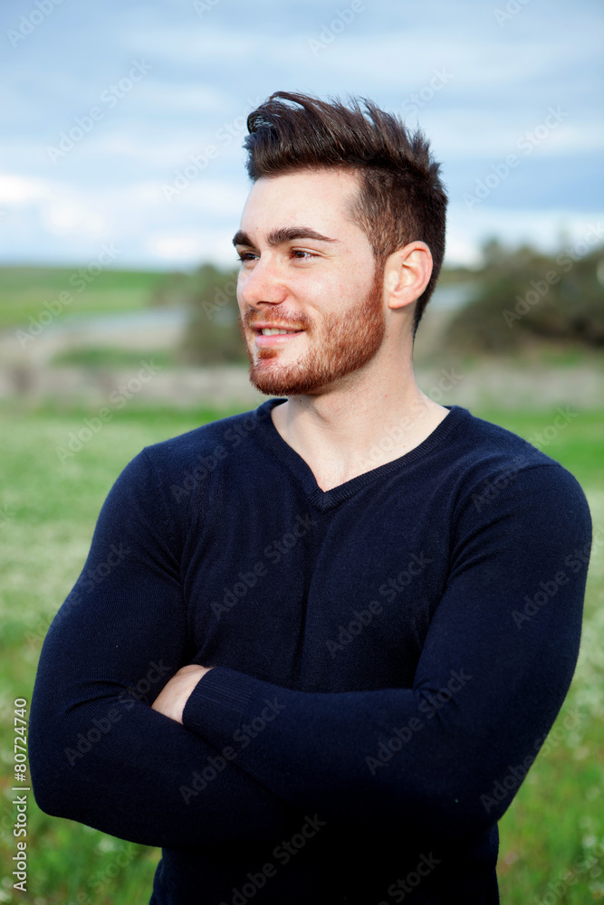 Cool handsome guy smiling Cool handsome guy smiling