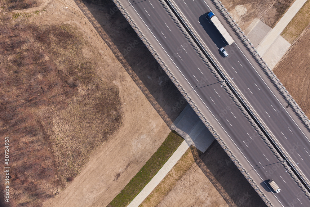 Obraz premium aerial view of highway