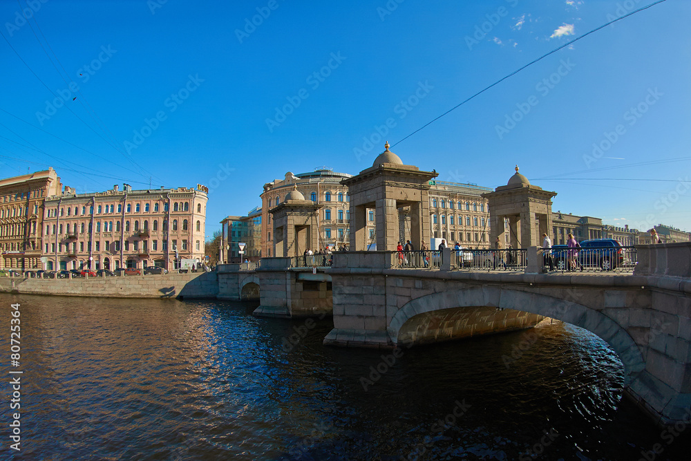 Naklejka premium Bridge St. Petersburg